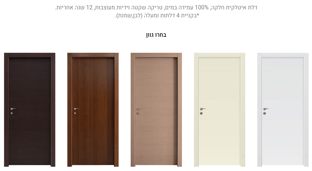 דלתות פנים זולות
